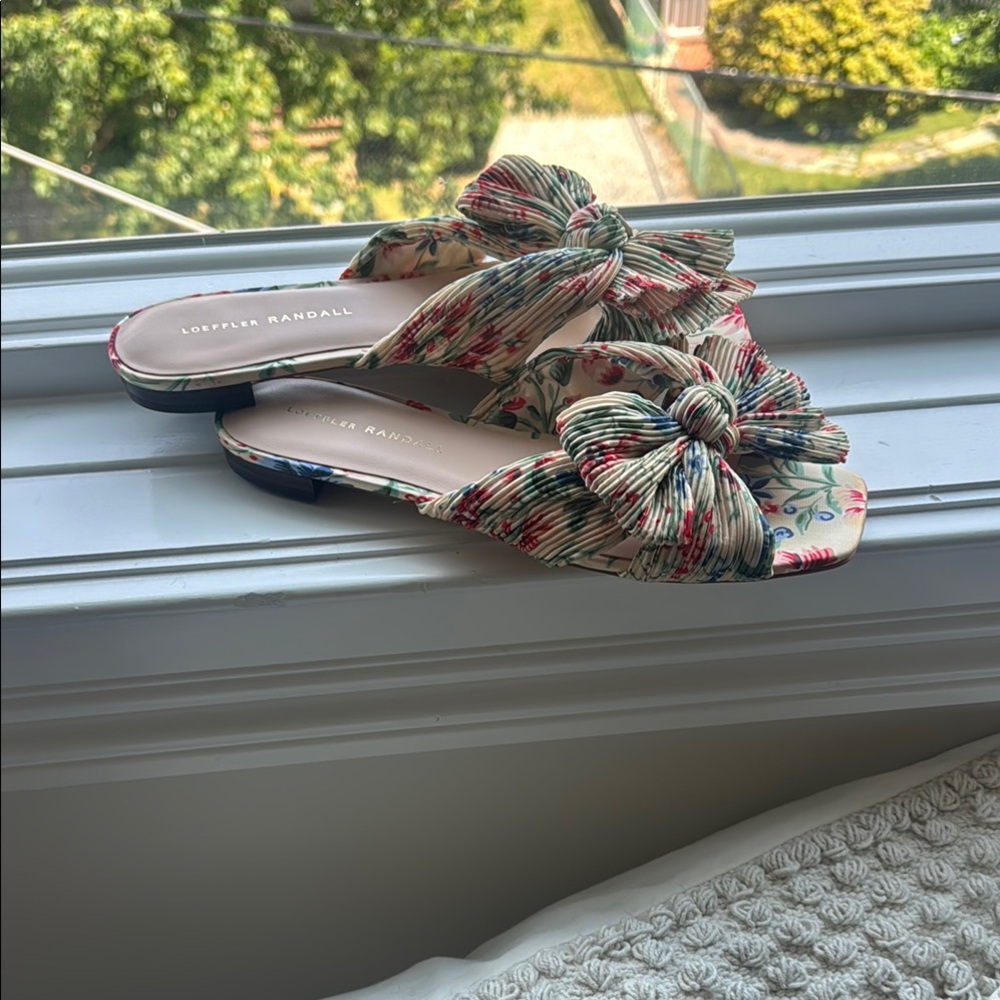 Loeffler Randall Floral Bow Sandals - Multicolor